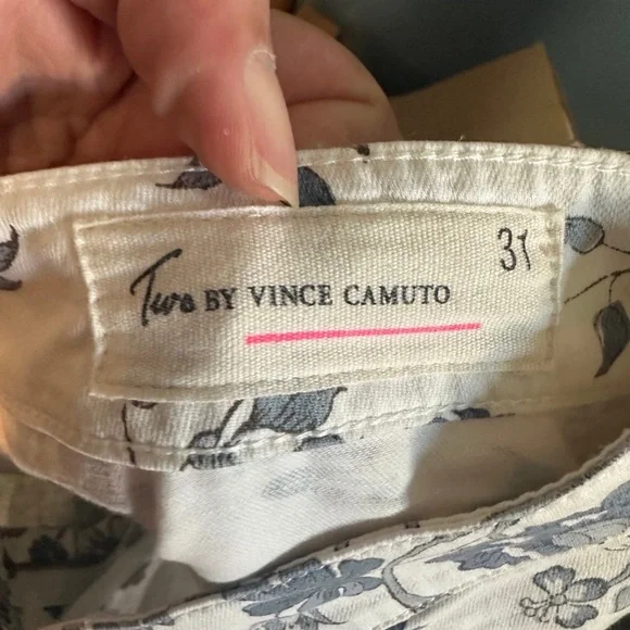 Vince Camuto Blue Floral Straight Leg Jeans - Picture 2 of 2